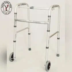 واکر آلومینیوم تاشو مدرج چرخدار حلزونی ایبکا - پارس طب