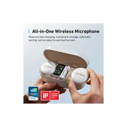 میکروفون بی سیم انکر M650 Wireless Lavalier Microphone مدل A3320Anker M650 Wireless Lavalier Microphone model A3320