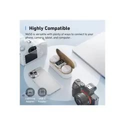 میکروفون بی سیم انکر M650 Wireless Lavalier Microphone مدل A3320Anker M650 Wireless Lavalier Microphone model A3320
