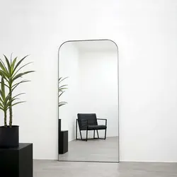 آینه قدی مستطیلی مدرن لبه خم