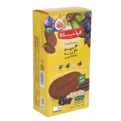 بیسکویت 4 شهد و 3 غله کاکائویی جعبه ای فرخنده 300 گرم 8 بسته 3 تایی