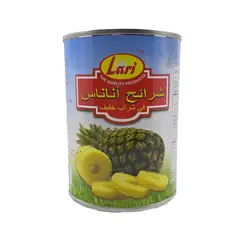 کمپوت آناناس حلقه شده در شربت رقیق آسان بازشو تایلندی لاری 565 گرم