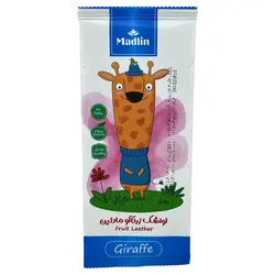 لواشک ورقه ای زردآلو طرح زرافه مادلین 20 گرم