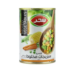 کنسرو سبزیجات مخلوط آسان بازشو سحر 410 گرم