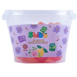 پاستیل طعم زعفران ، گلاب ، لیمو سطلی شیبا 300 گرم