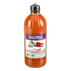 سس فلفل قرمز تند با سیر گلوریا اصل 500 میلی لیتر