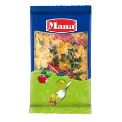 ماکارونی فرمی پروانه سبزیجات مانا 500 گرم