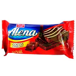 کیک لایه ای کاکائو با کرم کاکائویی آلنا شیرین عسل 40 گرم