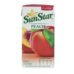 آبمیوه هلو پالپ دار سان استار 200 میلی لیتر