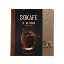 هات چاکلت (شکلات داغ) ترادیشنال سوکافه 125 گرم 5 عددی