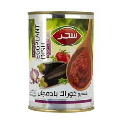 کنسرو خوراک بادمجان آسان بازشو سحر 400 گرم
