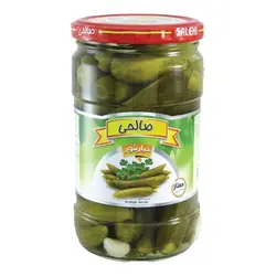 خیارشور سرکه ای ممتاز شیشه صالحی 700 گرم