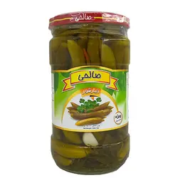 خیارشور سرکه ای ویژه شیشه صالحی 700 گرم