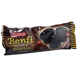 کیک شکلاتی بنفی براونی درنا 3 عدد