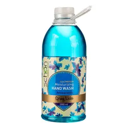 مایع دستشویی کرمی مدل اسپرینگ واتر آبی شون 2 لیتر