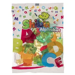 پاستیل میکس میوه ای مدل حروف الفبا شیبا 180 گرم