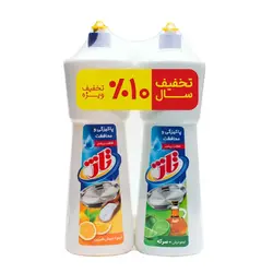 پک دوقلو تخفیف ویژه سال مایع ظرفشویی سرکه + جوش شیرین تاژ 1 لیتر