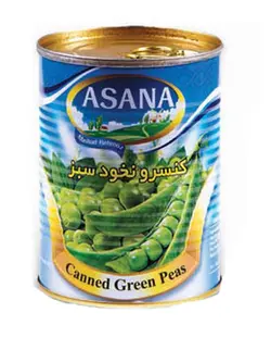 کنسرو نخود سبز (فرنگی) آسانا 380 گرم