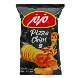 چیپس برگه سیب زمینی پیتزا مزمز 65 گرم