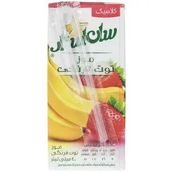 آبمیوه موز توت فرنگی سان استار 200 میلی لیتر