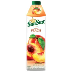 آبمیوه نکتار طبیعی هلو سان استار حجم 1 لیتر