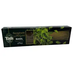 اسپاگتی حاوی فیبر و سبزیجات ریحان تک ماکارون 500 گرم