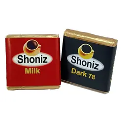 شکلات مینی تخته ای مخلوط تلخ و شیری شونیز فله وزن ۱۵۰ گرم