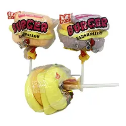 مارشمالو و پاستیل طرح همبرگر بزرگ چوبی چینی مای 30 گرم