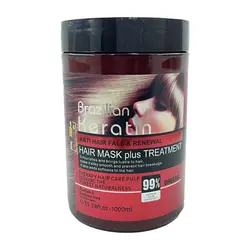 ماسک مو کراتینه + درمان ضد ریزش و ترمیم کننده برزیلی نایس فرش 1000 میلی لیتر