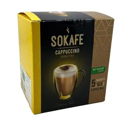 قهوه فوری کاپوچینو بدون شکر سوکافه 67.5 گرم 5 عددی