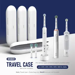 قاب مسافرتی مسواک برقی اورال بی Oral-B مدل Wober رنگ سفید