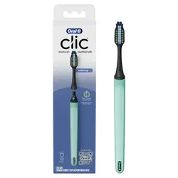 مسواک دستی اورال  بی کلیک  با سری قابل تعویض  Oral-B Clic Teal Manual Toothbrush