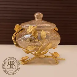 BELLEZA بلزا  ظروف دکوراتیو برنجی ابگز عسلی شکلات خوری 4725T