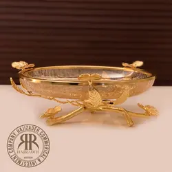 BELLEZA بلزا  ظروف دکوراتیو برنجی ابگز عسلی شیرینی خوری  4325T