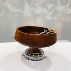 DANARK HOME دانارک هوم  چوب و بلوط گل برنجی اجیل خوری پایه دار  D-5206