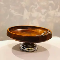 DANARK HOME دانارک هوم  چوب و بلوط گل برنجی میوه خوری پایه دار  5205