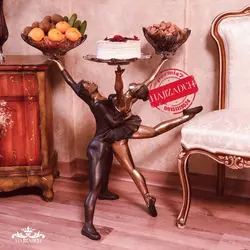 LEXUS لکسوس میز بالرین تمام برنز زن و شوهر 3 ظر ف ==بدون احتساب شیرینی میوه و اجیل 432343