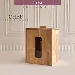 NICE WOOD نایس وود  چوب  پنجره دار سطل قند کد 116- 11692