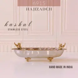 NEW SUN  نیوسان ظروف استیل هندی مدل فرشته ظرف پذیرایی کشیده  NS-6915