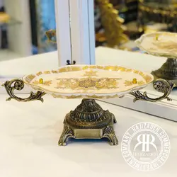 PERANS پرنس  ظروف پذیرایی چینی زینک مدل ایلیا شیرینی خوری لوزی E1-1016