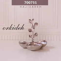 RAFI رافی دکوراتیو الیاژ  اردو 3 پیاله موج ارکیده نقره ای  700751