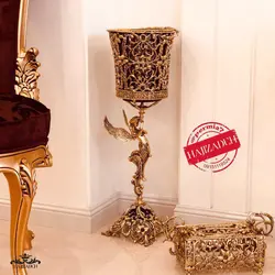 اپادانا  سطل و دستمال برنجی فرشته بلند   9977