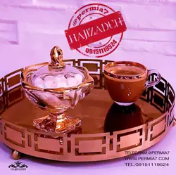 تولیپ قندان پایه دار لب طلا  2741