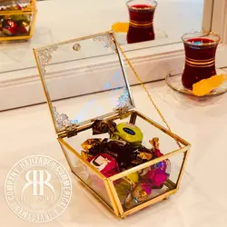 تیبگزیران  برنجی  قندان ذوزنقه  GOLD-864-881