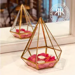 تیبگزیران  برنجی  شکلات خوری طرح الماس  GOLD-973