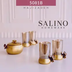 سالینو  چای خوری برنجی پروانه 5081B