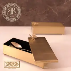 سالینو پروانه  برنجی جا کاردی درب دار  410B