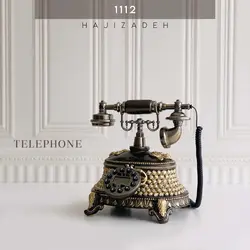 گلدن گیفت تلفن  رومیزی بیضی شکوفه نگین دار انتیک  1112A