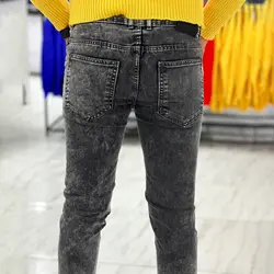 شلوار لی پاور کش ذغالی سیر کد 2004