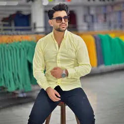 پیراهن بنگال کش لیمویی کد 4014